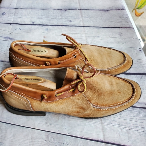 BACCO BUCCI MEN\'S LOAFERS SLIP-ON SHOES TAN TIE-UP SIZE 13 main image 10